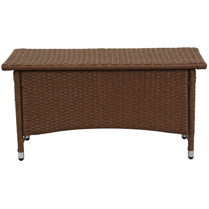 SAFAVIEH Outdoor Simka Brown/ Sand Patio Set (4-Piece) - 43W x 34D x 23H