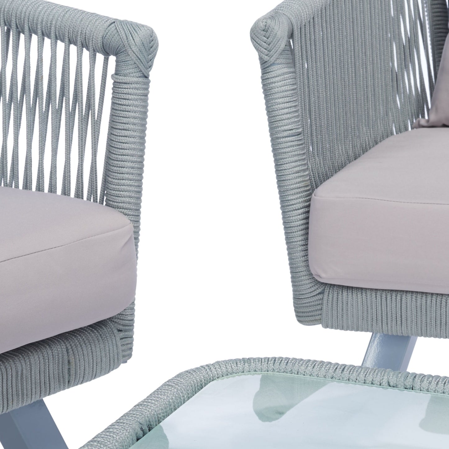 SAFAVIEH Outdoor Sneh-Lata 4-Piece Rope Patio Set - 54W x 27D x 26H