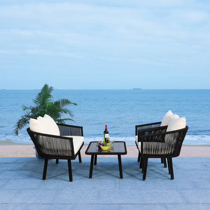 SAFAVIEH Outdoor Sneh-Lata 4-Piece Rope Patio Set - 54W x 27D x 26H