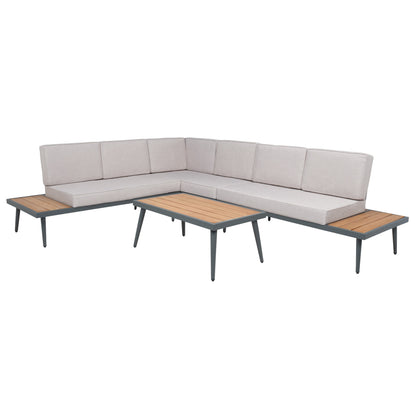 SAFAVIEH Outdoor Wendela Corner Living Set - 47W x 28D x 38H