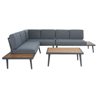 SAFAVIEH Outdoor Wendela Corner Living Set - 47W x 28D x 38H