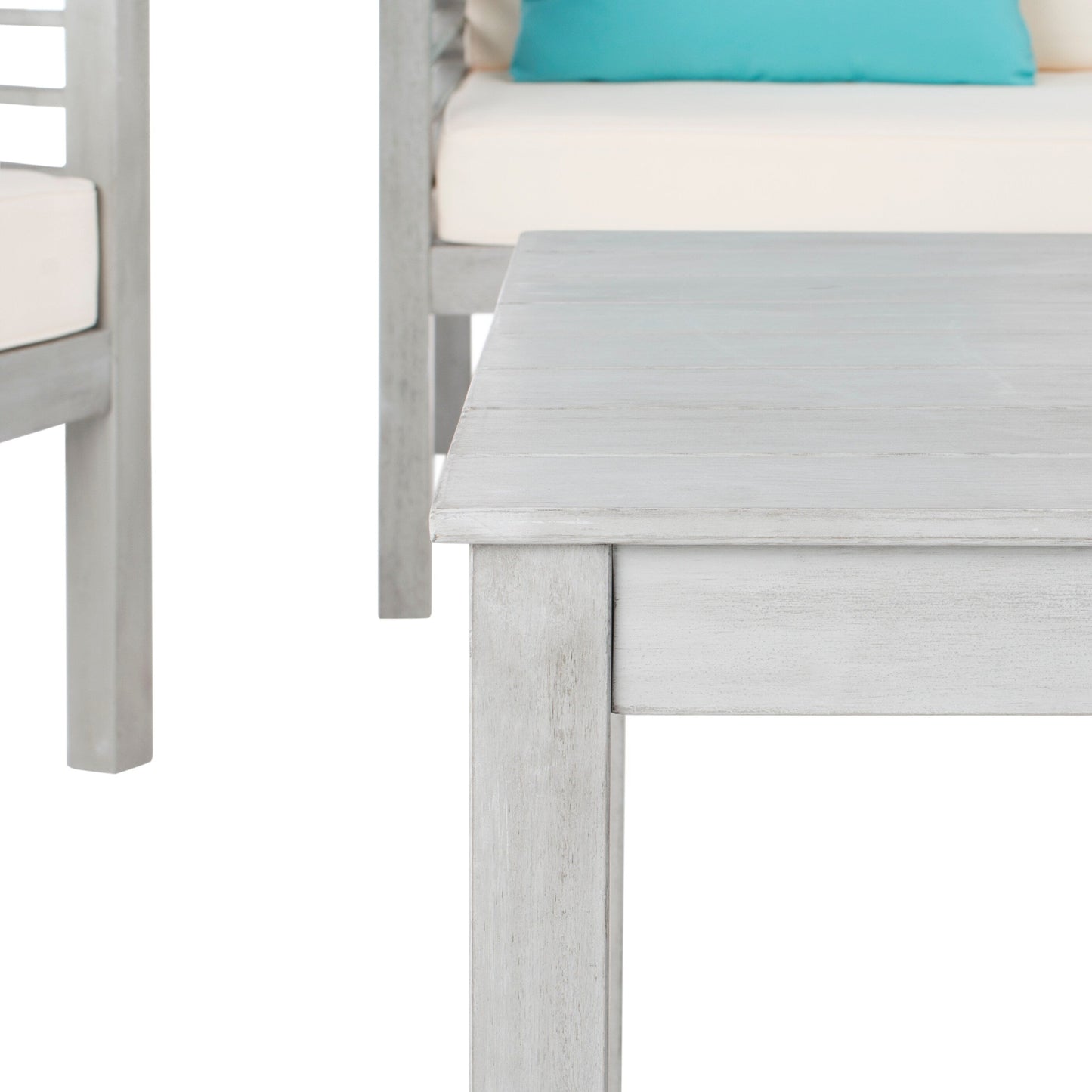 SAFAVIEH Outdoor Yoselin 4-Piece Set with Accent Pillow - 51W x 26D x 26H