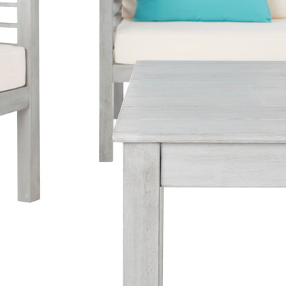 SAFAVIEH Outdoor Yoselin 4-Piece Set with Accent Pillow - 51W x 26D x 26H