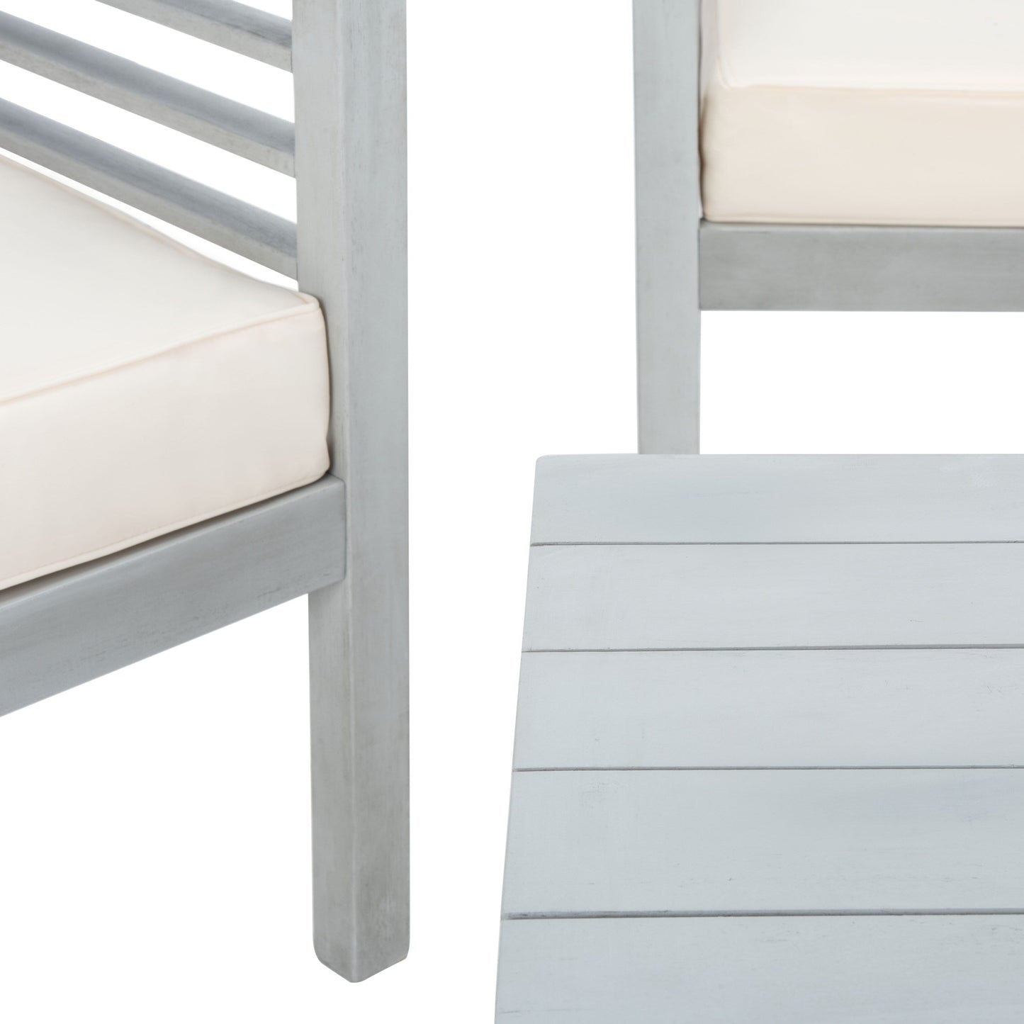 SAFAVIEH Outdoor Yoselin 4-Piece Set with Accent Pillow - 51W x 26D x 26H