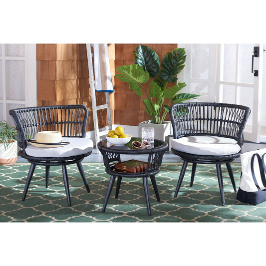 Safavieh Outdoor Living Kyomi 3-Piece Lounge Set - 26W x 24D x 26H