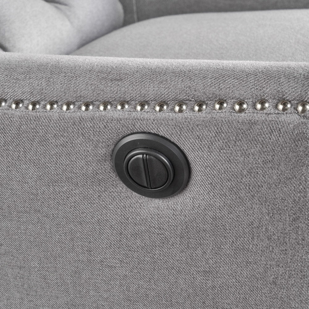 Salomo Tufted Fabric Power Recliner by Christopher Knight Home