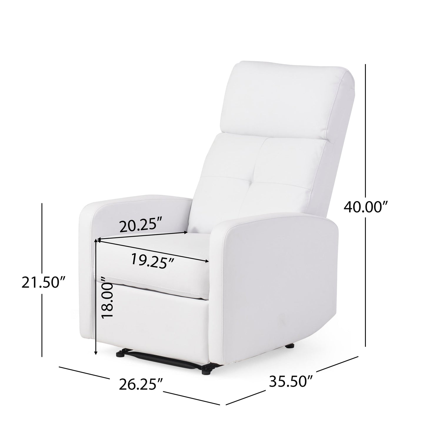 Samedi PU Leather Recliner Club Chair by Christopher Knight Home