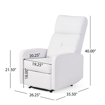 Samedi PU Leather Recliner Club Chair by Christopher Knight Home