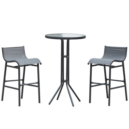 Santa Barbra 3-piece Outdoor Patio Pub Bistro Table and Chairs Set by Havenside Home
