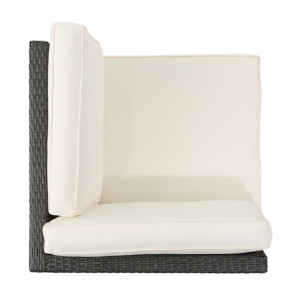 Santa Cruz Outdoor 8-piece Wicker Sofa Set with Water Resistant Cushions by Christopher Knight Home