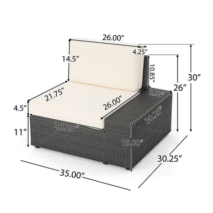 Santa Cruz Outdoor 8-piece Wicker Sofa Set with Water Resistant Cushions by Christopher Knight Home