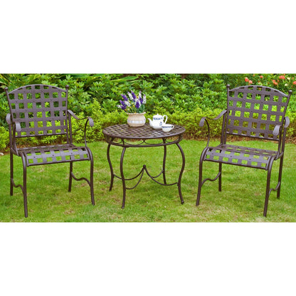 Santa Fe Nailhead 3-piece Iron Bistro Set