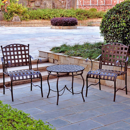 Santa Fe Nailhead 3-piece Iron Bistro Set