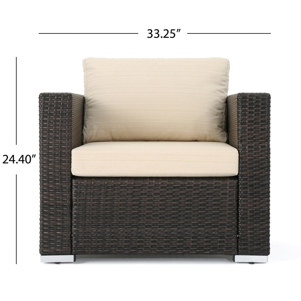 Santa Rosa Outdoor 8-piece Wicker Sectional Sofa Set with Cushions by Christopher Knight Home