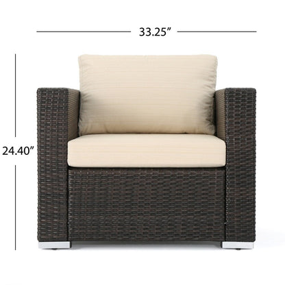 Santa Rosa Outdoor 8-piece Wicker Sectional Sofa Set with Cushions by Christopher Knight Home