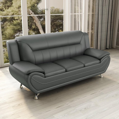 Sanuel 79.2 Faux Leather Pillow Top Arm Sofa