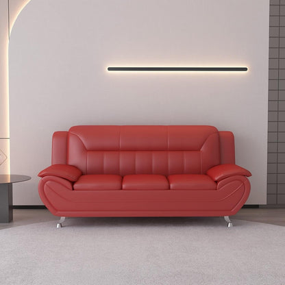 Sanuel 79.2 Faux Leather Pillow Top Arm Sofa