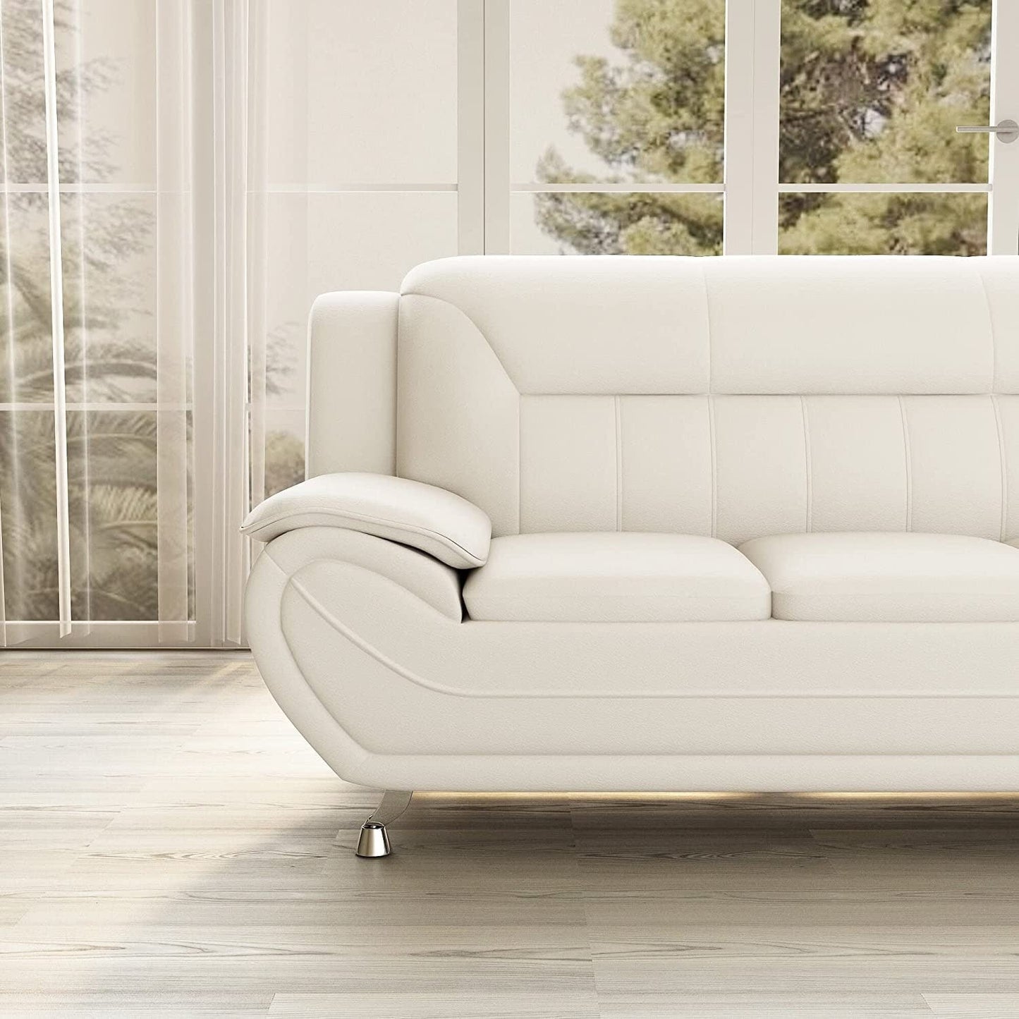 Sanuel 79.2 Faux Leather Pillow Top Arm Sofa