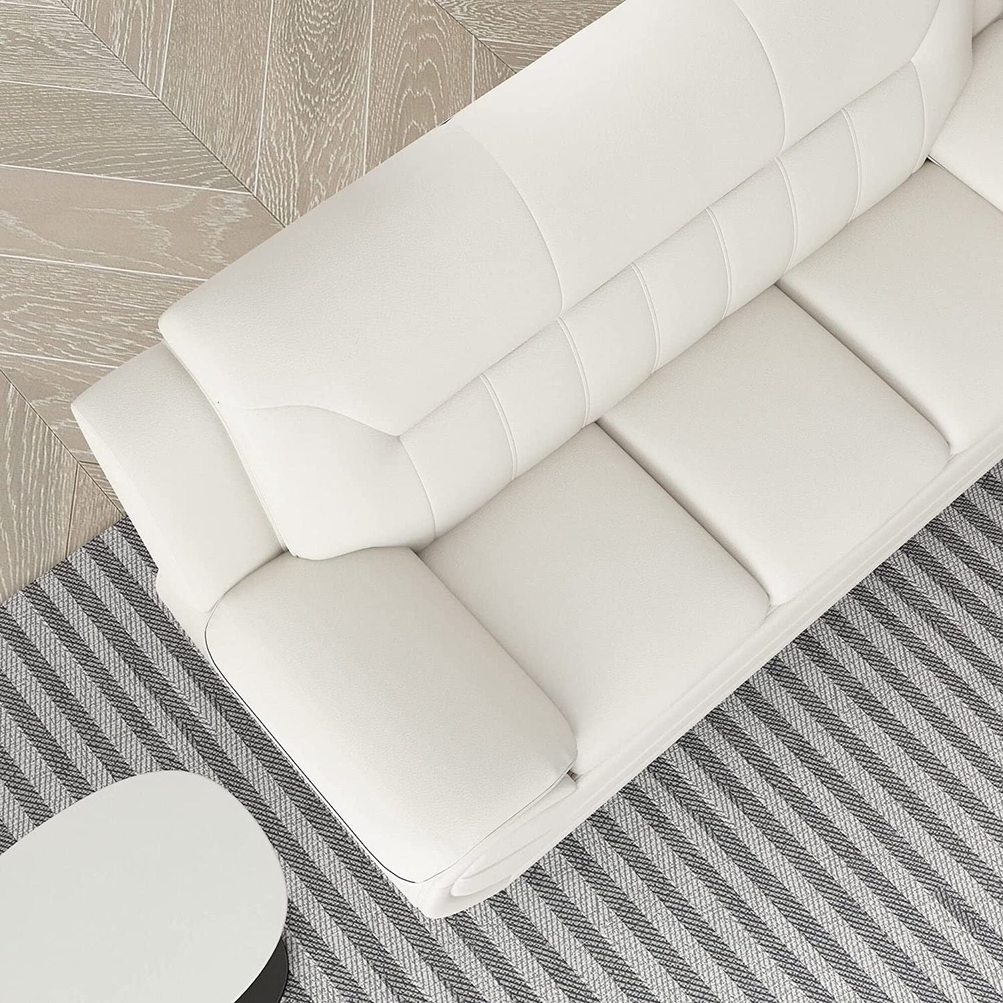 Sanuel 79.2 Faux Leather Pillow Top Arm Sofa