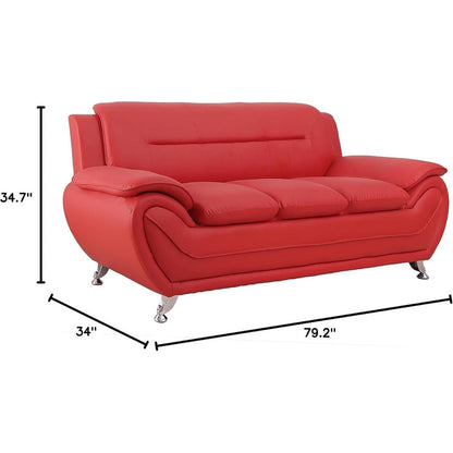 Sanuel 79.2 Faux Leather Pillow Top Arm Sofa