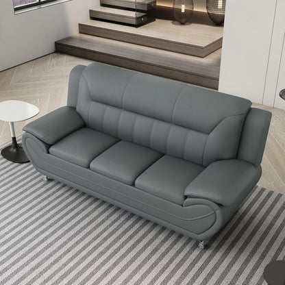Sanuel 79.2 Faux Leather Pillow Top Arm Sofa