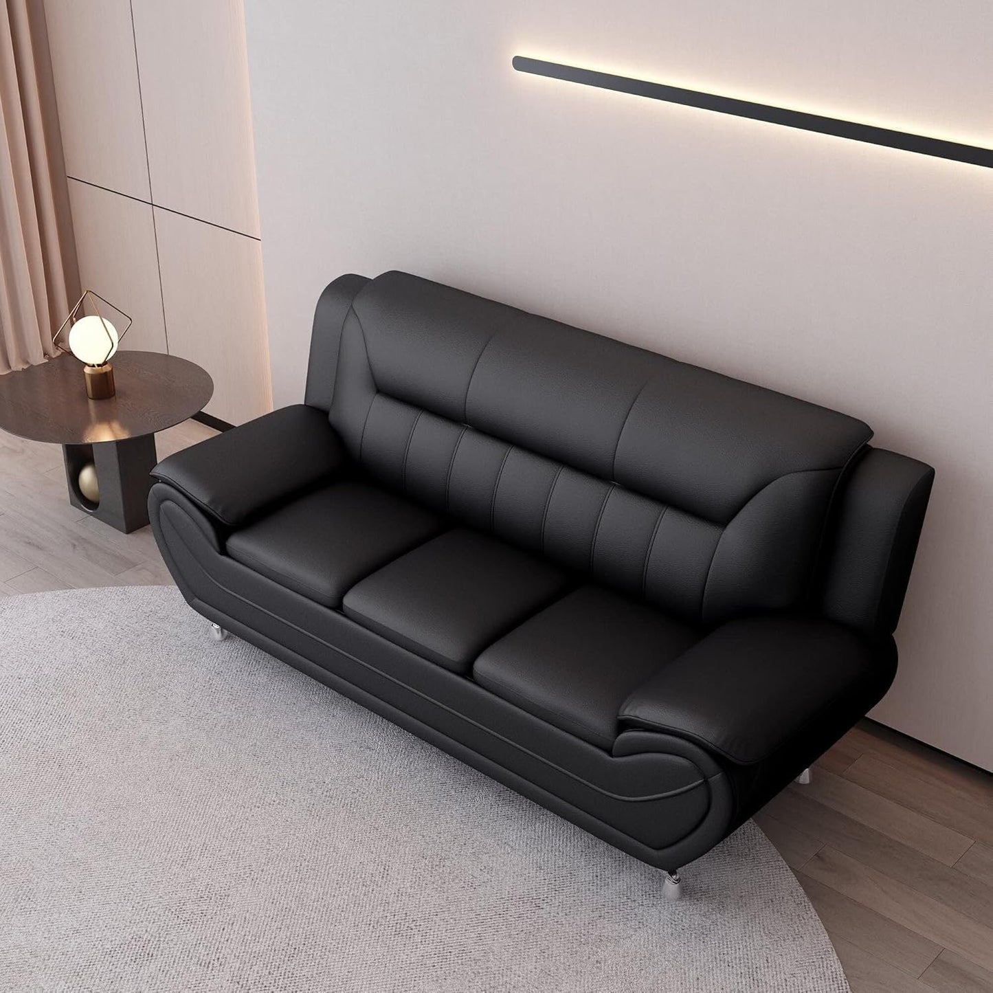 Sanuel 79.2 Faux Leather Pillow Top Arm Sofa