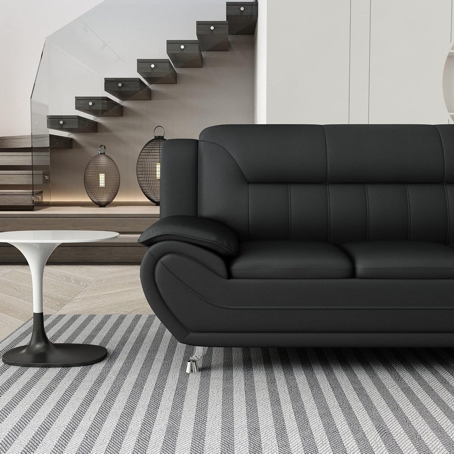 Sanuel 79.2 Faux Leather Pillow Top Arm Sofa