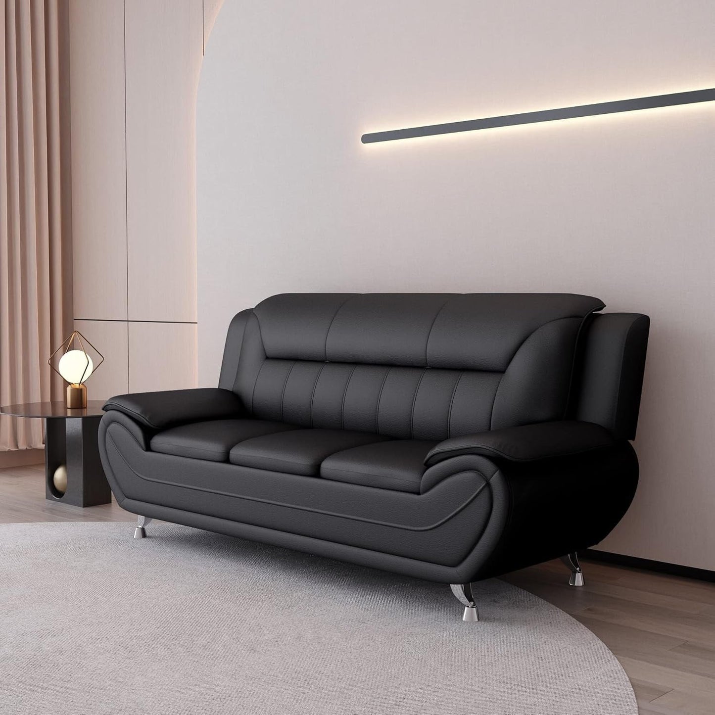 Sanuel 79.2 Faux Leather Pillow Top Arm Sofa
