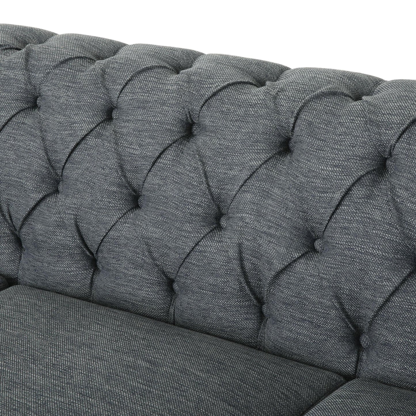 Saragus Chesterfield Sofa with Nailhead Trim by Christopher Knight Home - 85.50 L x 33.25 W x 28.50 H