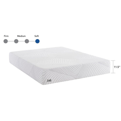 Sealy Conform Essentials 11.5-inch Plush Split California King-size Gel Memory Foam Ease Adjustable Mattress Set