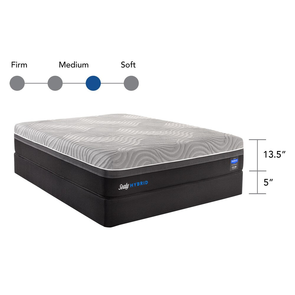 Sealy Hybrid Performance 13.5-inch Split California King-size Mattress Set