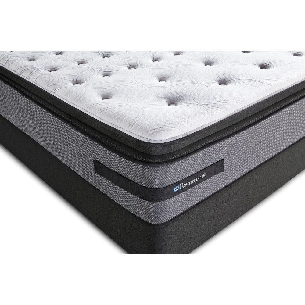 Sealy Posturepedic Hames Valley Plush Euro Pillow Top California King-size Mattress Set - White