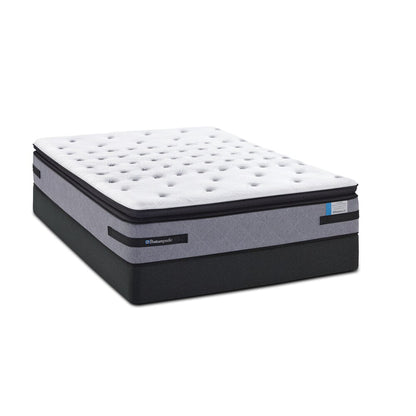 Sealy Posturepedic Hames Valley Plush Euro Pillow Top California King-size Mattress Set - White