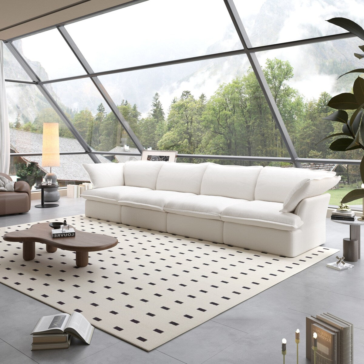 Sectional Couches for Living Room, Modular Sectional Sofa 4 Seat, Cushion Covers Removable