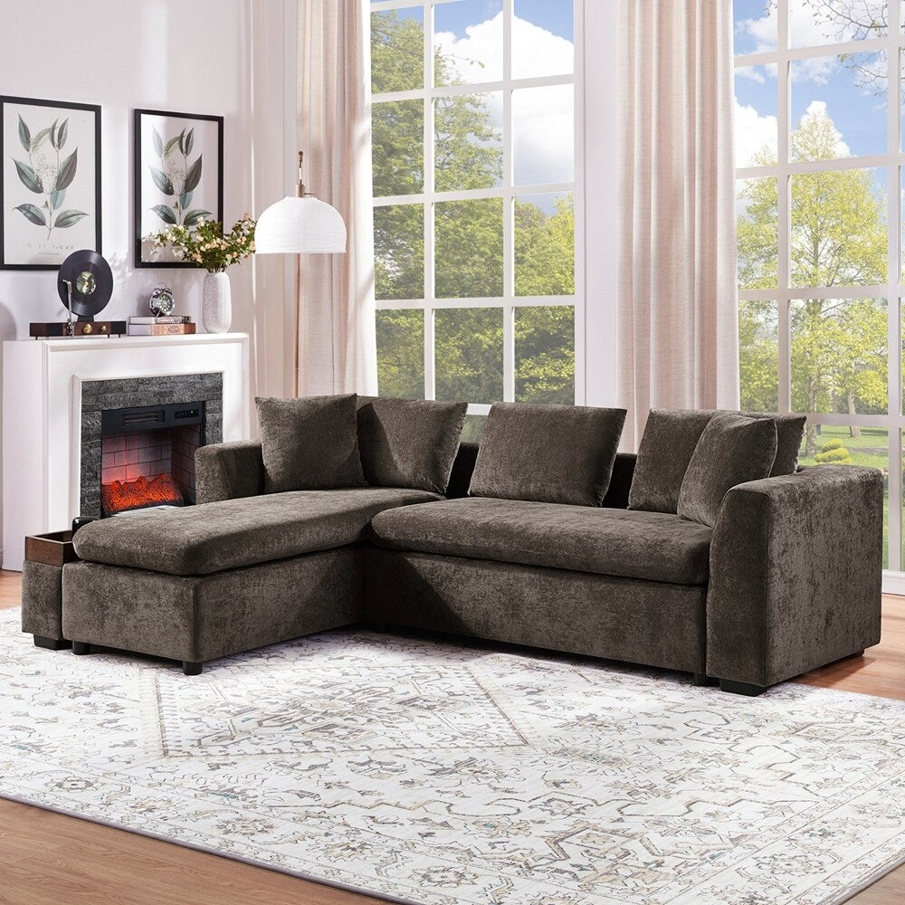 Sectional Sofa 93.7 Inch L-shaped Sofa Upholstered Sofa Couch