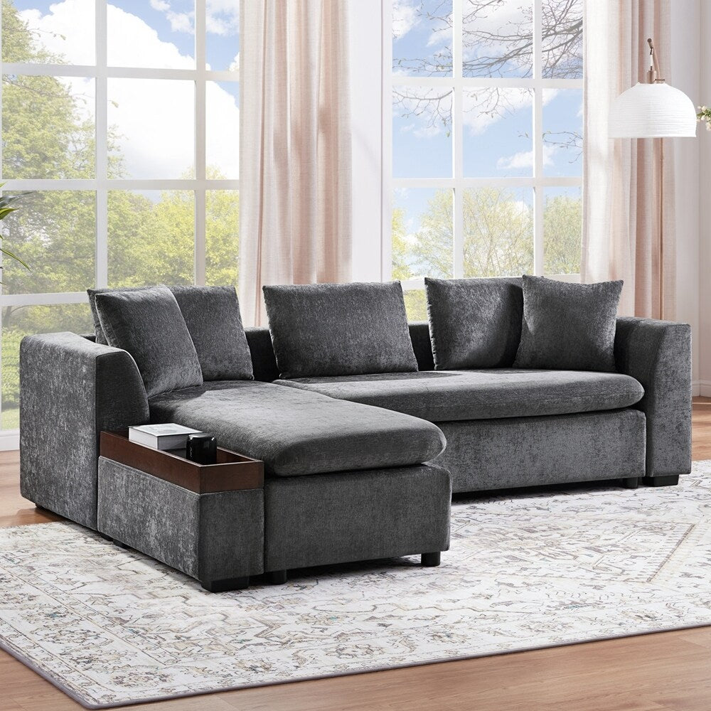 Sectional Sofa 93.7 Inch L-shaped Sofa Upholstered Sofa Couch
