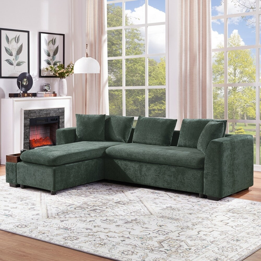 Sectional Sofa 93.7 Inch L-shaped Sofa Upholstered Sofa Couch