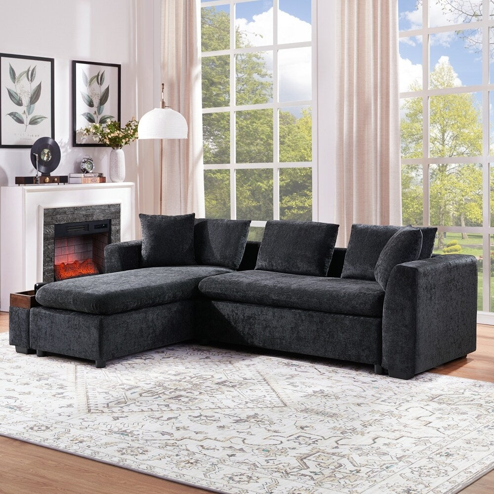 Sectional Sofa 93.7 Inch L-shaped Sofa Upholstered Sofa Couch