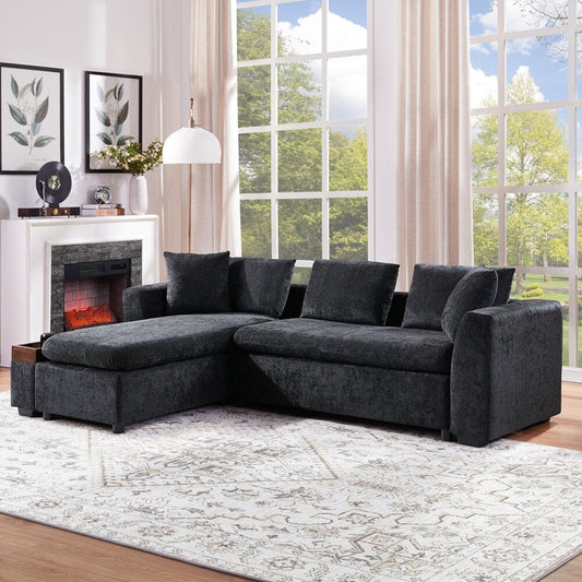 Sectional Sofa 93.7 Inch L-shaped Sofa Upholstered Sofa Couch