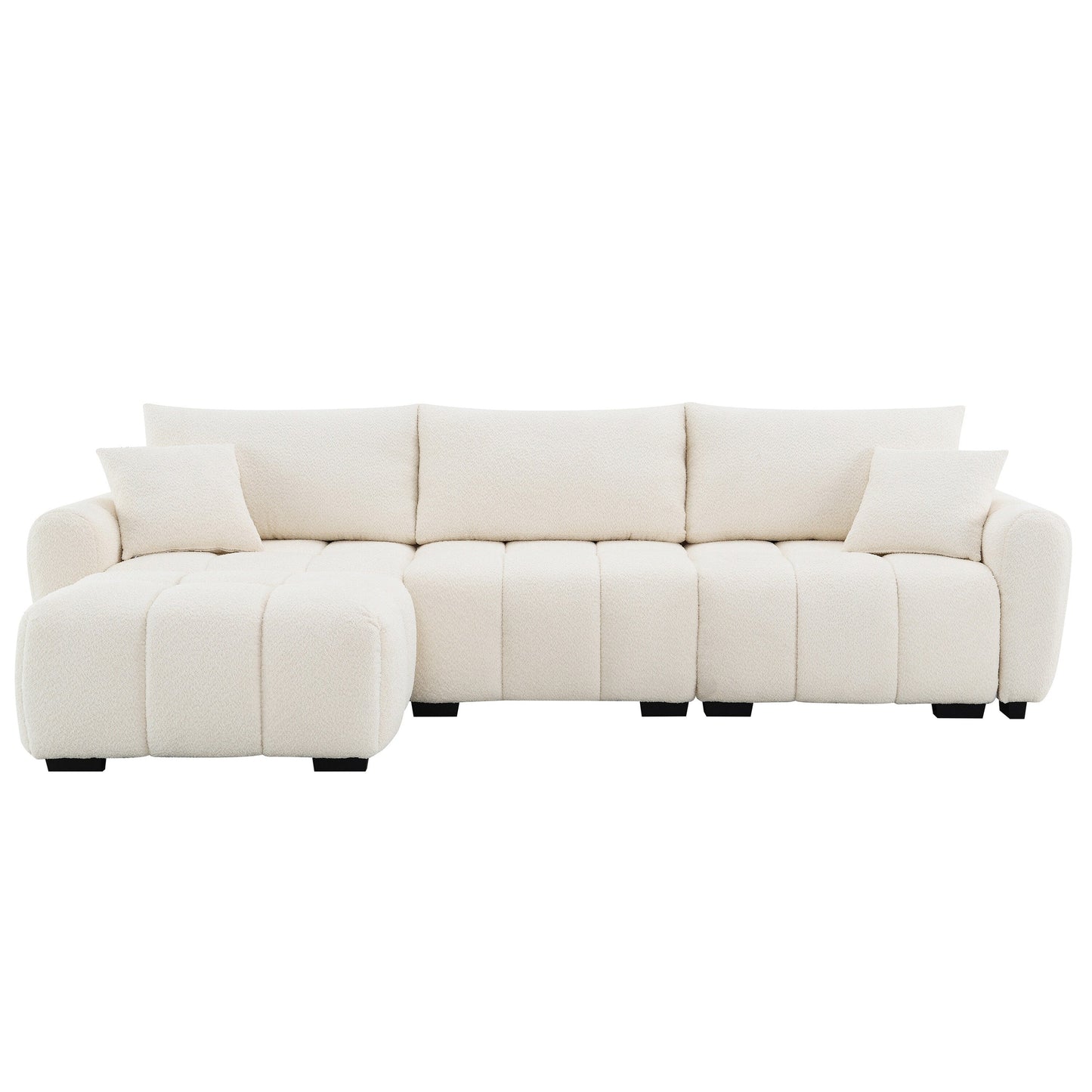 Sectional Sofa Movable Ottoman, High Density Foam, Free Combination