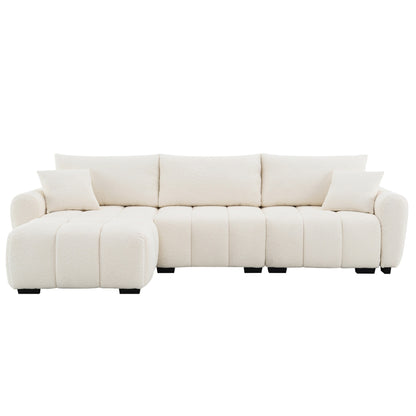 Sectional Sofa Movable Ottoman, High Density Foam, Free Combination