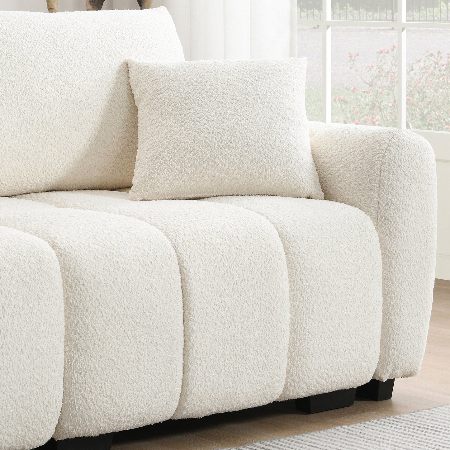Sectional Sofa Movable Ottoman, High Density Foam, Free Combination