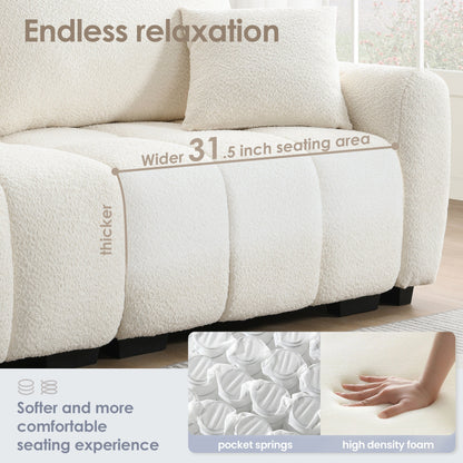 Sectional Sofa Movable Ottoman, High Density Foam, Free Combination