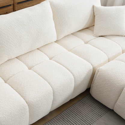Sectional Sofa Movable Ottoman, High Density Foam, Free Combination