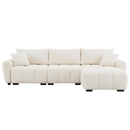 Sectional Sofa Movable Ottoman, High Density Foam, Free Combination