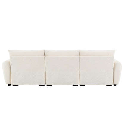 Sectional Sofa Movable Ottoman, High Density Foam, Free Combination