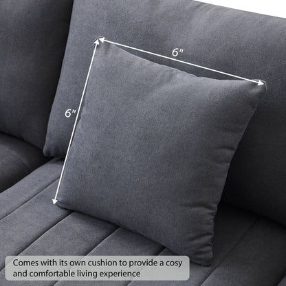 Sectional Sofa With Vertical Stripes,2 Pillows,5-Seat Couch With Convertible Ottoman,Various Combinations,L-Shap