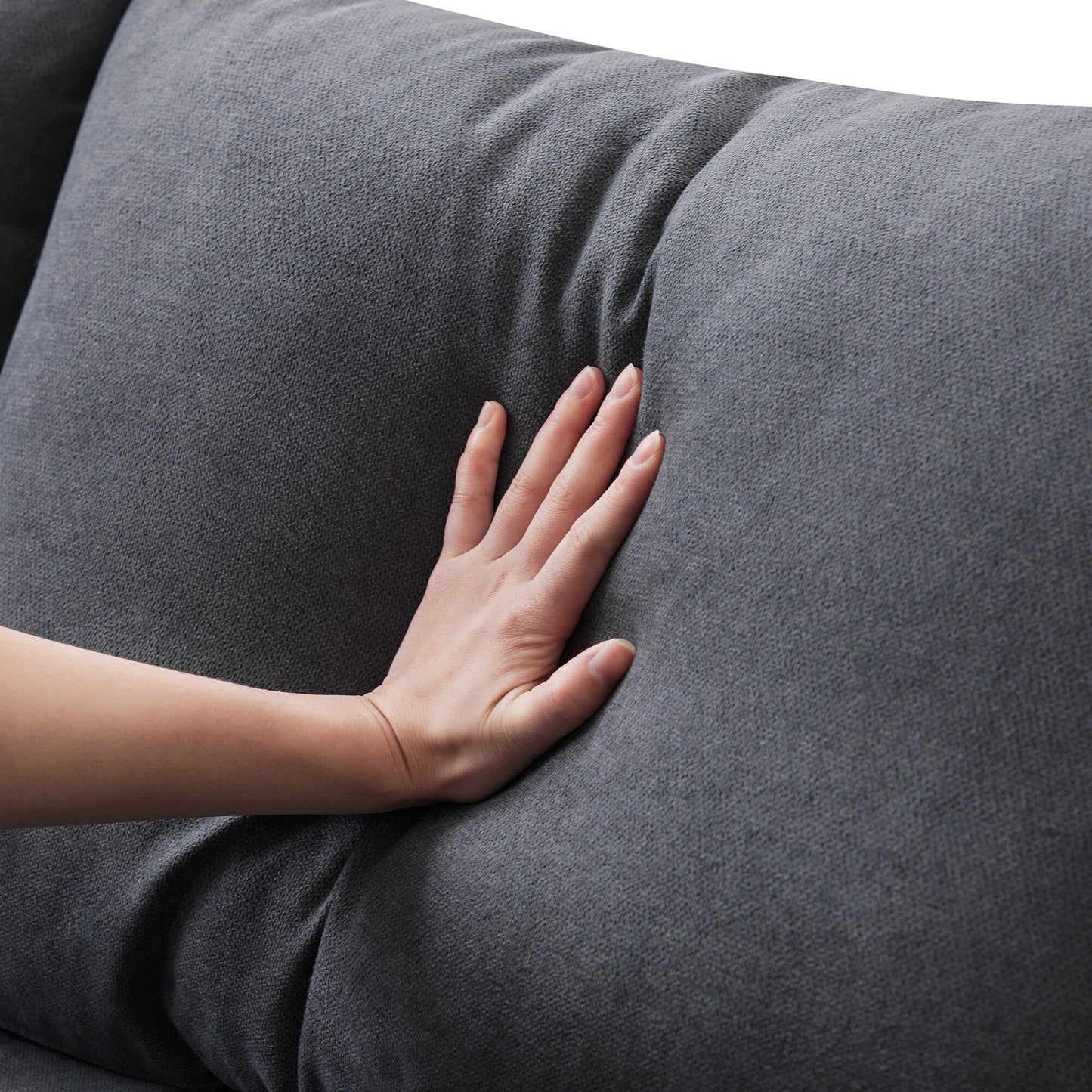 Sectional Sofa With Vertical Stripes,2 Pillows,5-Seat Couch With Convertible Ottoman,Various Combinations,L-Shap
