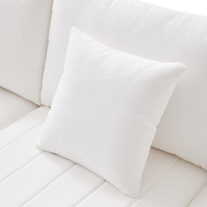 Sectional Sofa With Vertical Stripes,2 Pillows,5-Seat Couch With Convertible Ottoman,Various Combinations,L-Shap