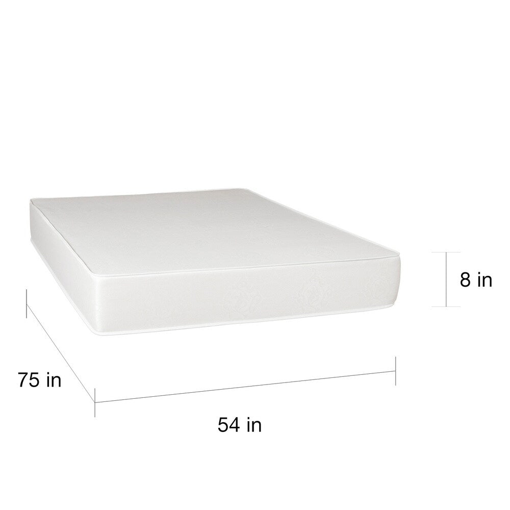 Select Luxury Reversible Comfort 8-in. Medium-firm Foam Mattress - White